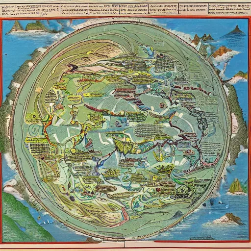 Prompt: detailed diagram map of the routes to the inner earth and the hidden subterranean kingdoms of lemuria and shambala