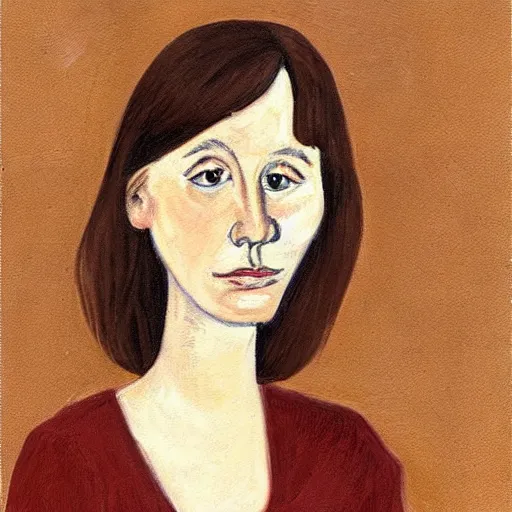 Image similar to a french and swedish woman with brown bangs, character portrait by jane freilicher, pinterest contest winner, regionalism, contest winner, academic art