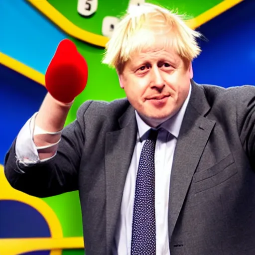 Image similar to boris johnson on the price is right