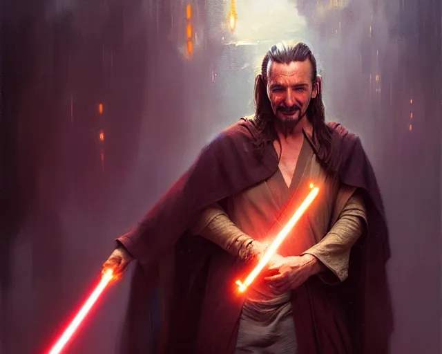 Image similar to qui gon djinn. magical atmosphere. art by greg rutkowski. highly detailed 8 k. intricate. lifelike. soft light. nikon d 8 5 0.