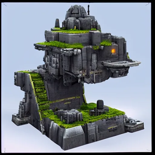 Image similar to scifi imperial base perched on cliffs