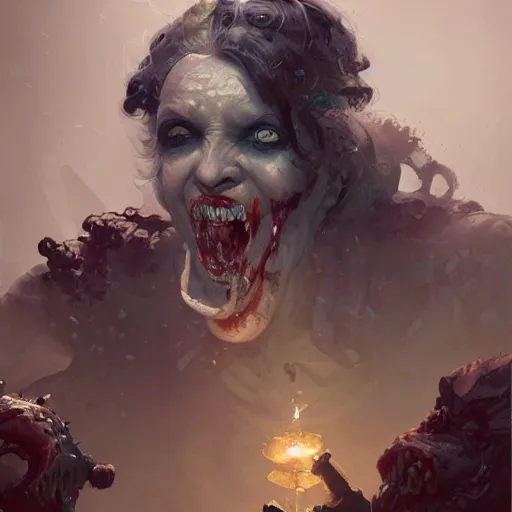 Image similar to zombie betty white geog darrow greg rutkowski