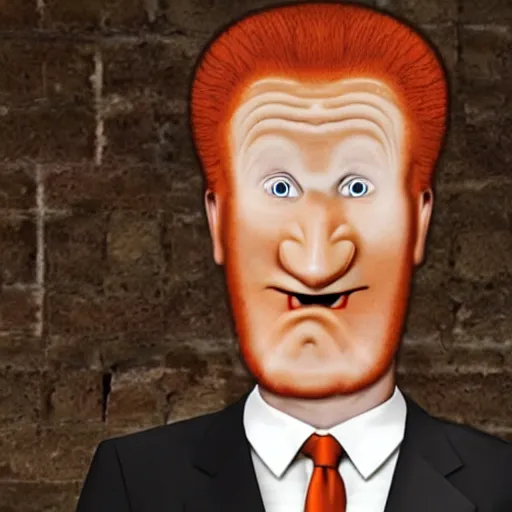 Image similar to connan o brien carrot face caricature