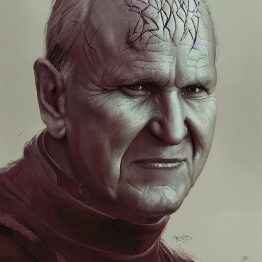 Prompt: portait of john paul ii karol wojtyła fused with lucifer devil satan, drark, marvel comics, dark, intricate, highly detailed, smooth, artstation, digital illustration by ruan jia and mandy jurgens and artgerm and wayne barlowe and greg rutkowski and zdislav beksinski