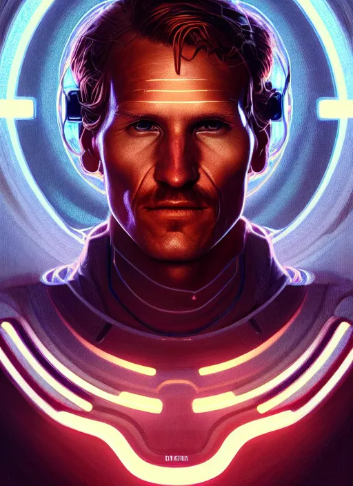 Prompt: symmetry!! portrait of rust cohle, sci - fi, tech wear, glowing lights!! intricate, elegant, highly detailed, digital painting, artstation, concept art, smooth, sharp focus, illustration, art by artgerm and greg rutkowski and alphonse mucha