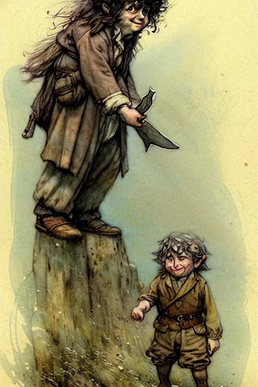 Image similar to (((((1950s hobbit . muted colors.))))) by Jean-Baptiste Monge !!!!!!!!!!!!!!!!!!!!!!!!!!!