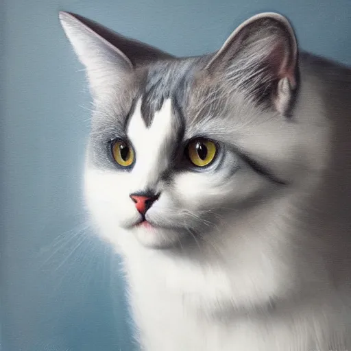 Prompt: american curl cat portrait