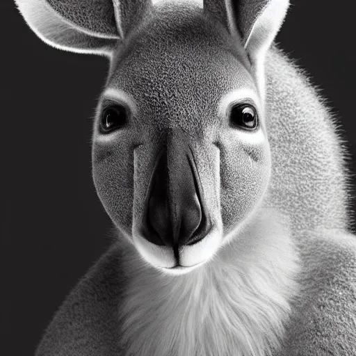 Image similar to anonymous as a kangaroo, award winning creature portrait photography, extremely detailed, artstation, 8 k, sensual lighting, incredible art, wlop, artgerm