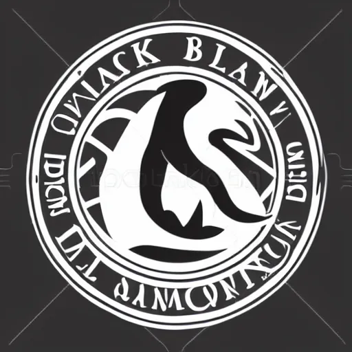 Prompt: vector image of a symbolic black salamander logo, clean, iconic, simple, symbolic, symbol, artstation, white background