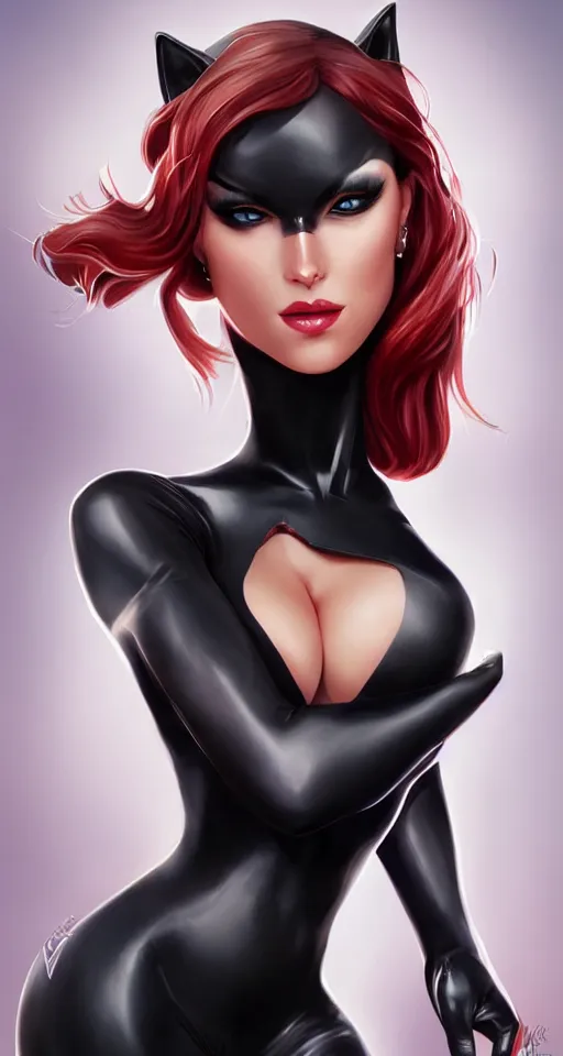 Image similar to beauty cat woman, trending on artstation, by Artgerm