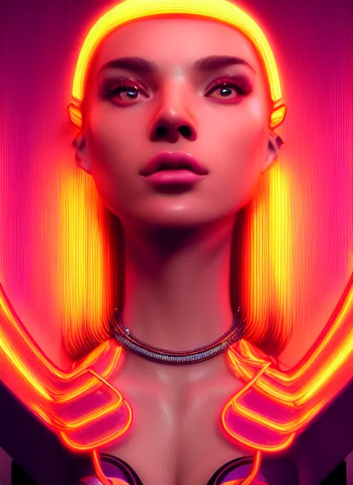 Prompt: a highly detailed long shot photo of sensual female face portrait, futurism, rococo cyber neon lighting, detailed futuristic fibonacci jewelry, profile posing, hyper photorealistic, crispy quality, digital photography, trending in pinterest, cinematic, 4 k ultra hd, art by pascal blanche, art by greg rutkowski, art by artgerm,