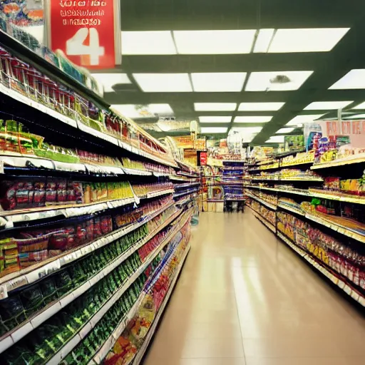 Prompt: mid shot of a roswell alien buying groceries at the store shot by amanda carlson and alex strelkovv, professional photo, masterpiece, very detailed, 4 k