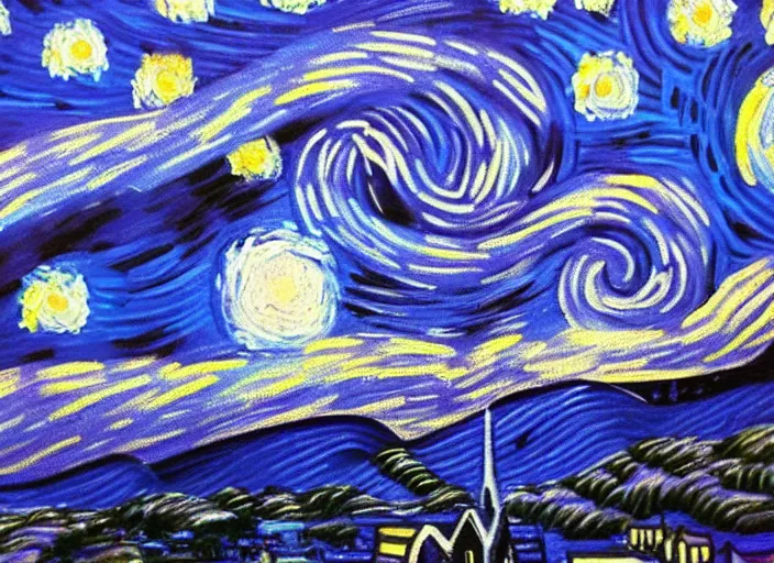 Image similar to close up still, starry night and a sea, beautiful!!!!!!!!! oil painting, trending on artstation, hd, 4 k, million of likes