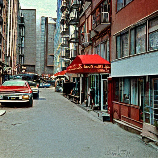 Prompt: street of brooklin 1 9 8 9, hyper detailed, kodachrome photo