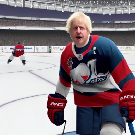 Image similar to Boris Johnson in NHL 21