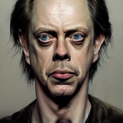 Image similar to hyperrealistic mixed media high resolution painting of Steve Buscemi antagonist The Highlander, stunning 3d render inspired art by Jamie Salmon and WForrest and Greg Rutkowski, perfect facial symmetry, dim volumetric lighting, 8k octane beautifully detailed render, full body shot, post-processing, extremely hyper-detailed, intricate, epic composition, highly detailed attributes, highly detailed atmosphere, cinematic lighting, masterpiece, trending on artstation, very very detailed, masterpiece, stunning, flawless completion, lifelike texture, perfection,