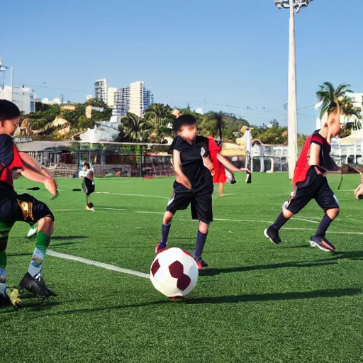 Prompt: zé carioca playing football