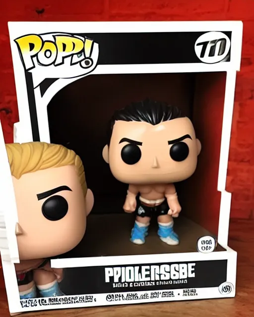 Image similar to Wrestler Funko Pop. Photographic, photography