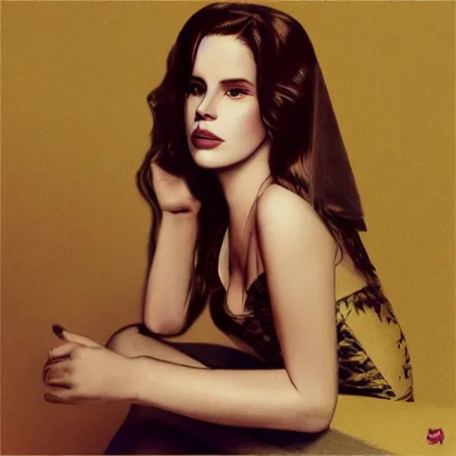 Image similar to Lana del rey album cover, photorealistic