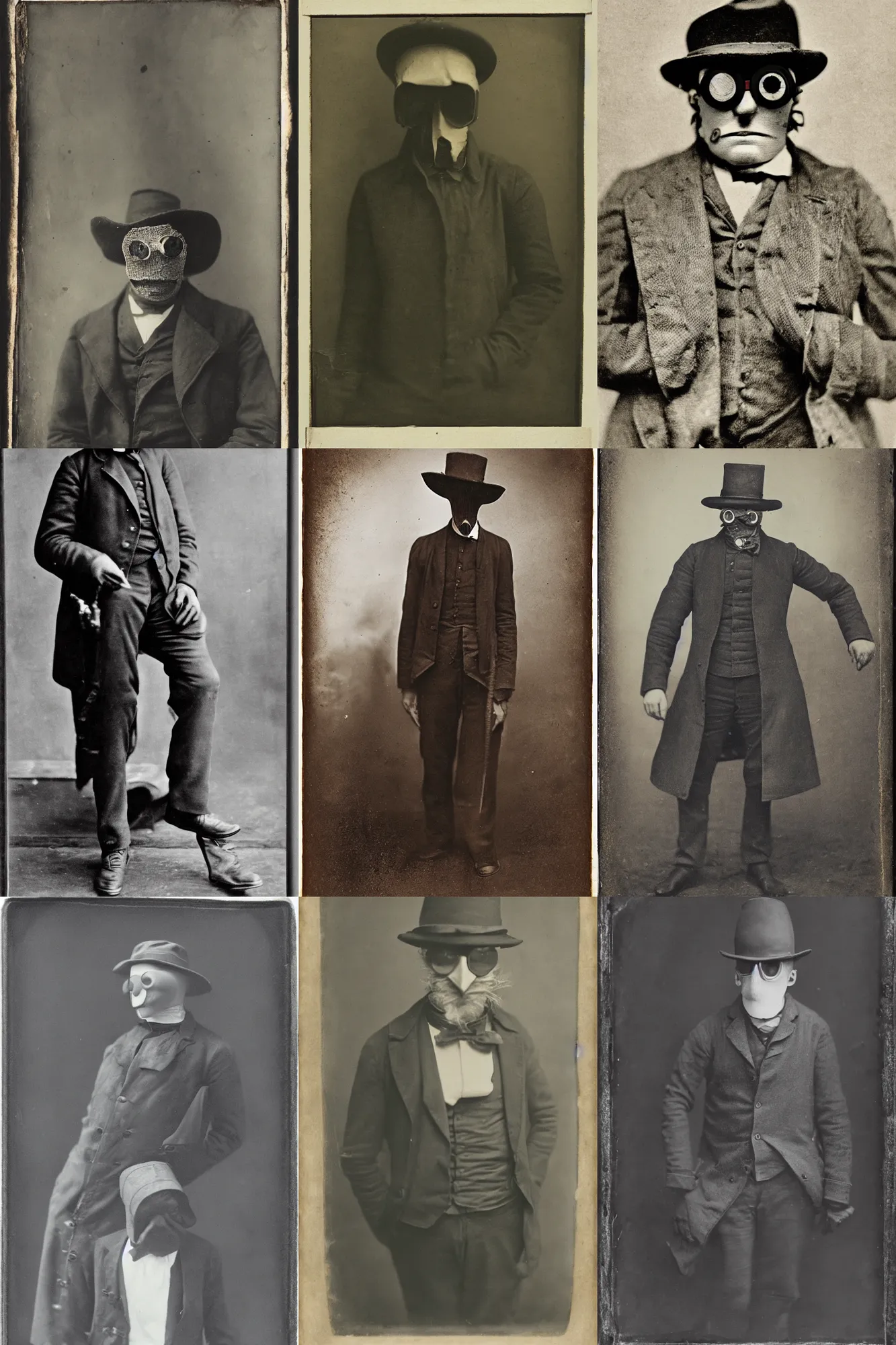 Prompt: daguerrotype of the invisible man