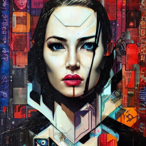 Image similar to portrait of a female android, by Sandra Chevrier and MARVEL comics