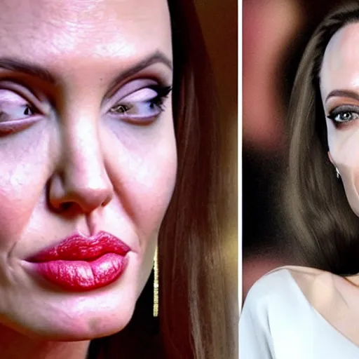 Image similar to angelina jolie made of jell - o