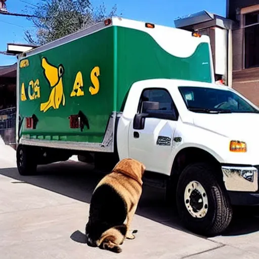 Image similar to a dog is a cat is a duck is a truck hybrid