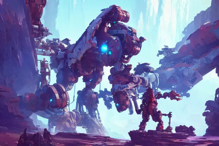 Image similar to sawtooth machine mecha animal beast robot of horizon forbidden west horizon zero dawn bioluminiscence, behance hd by jesper ejsing, by rhads, makoto shinkai and lois van baarle, ilya kuvshinov, rossdraws global illumination