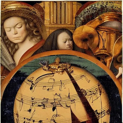 Prompt: music of the spheres, renaissance style