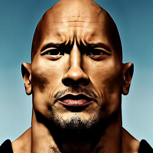 Prompt: rock with the face of dwayne johnson, shot on iphone