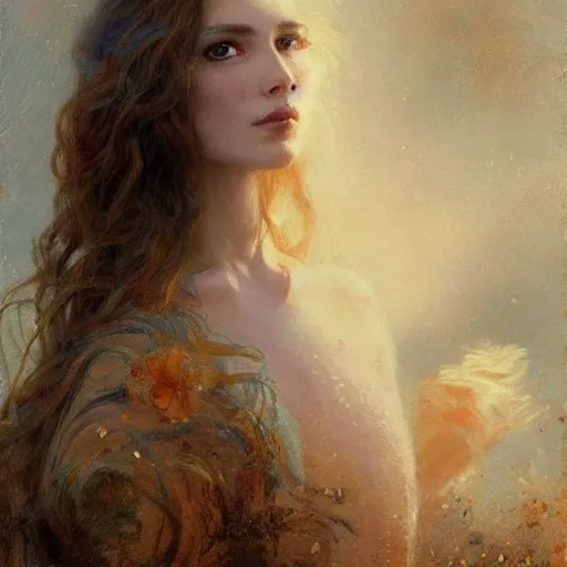 Image similar to A beautiful woman with gorgeously lengthy hair, painting by Gaston Bussiere and Greg Rutkowski, trending on artstation, 4k, 8k