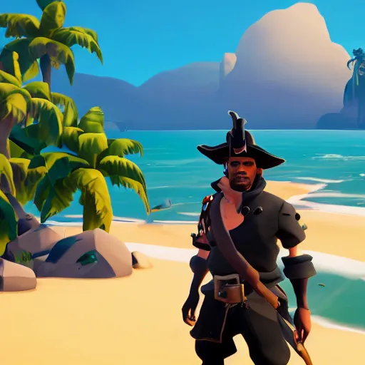 Prompt: sea of thieves screenshot of barack obama