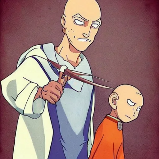 Image similar to what if dr. house and aang the last airbender had a baby