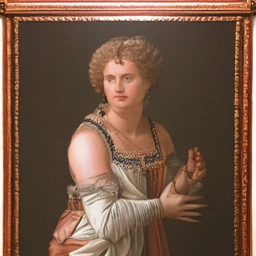 Prompt: Candid portrait photograph of Agrippina the Younger taken by Annie Leibovitz