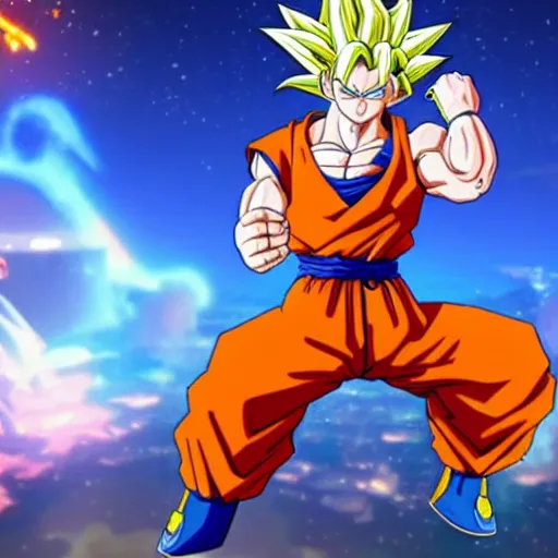 Image similar to goku in fortnite