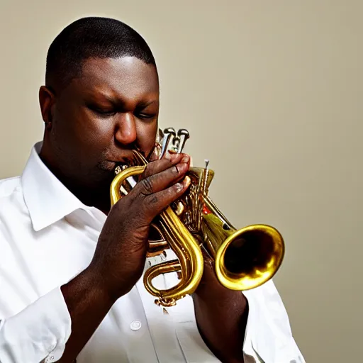 Image similar to rashawn ross playing the trumpet