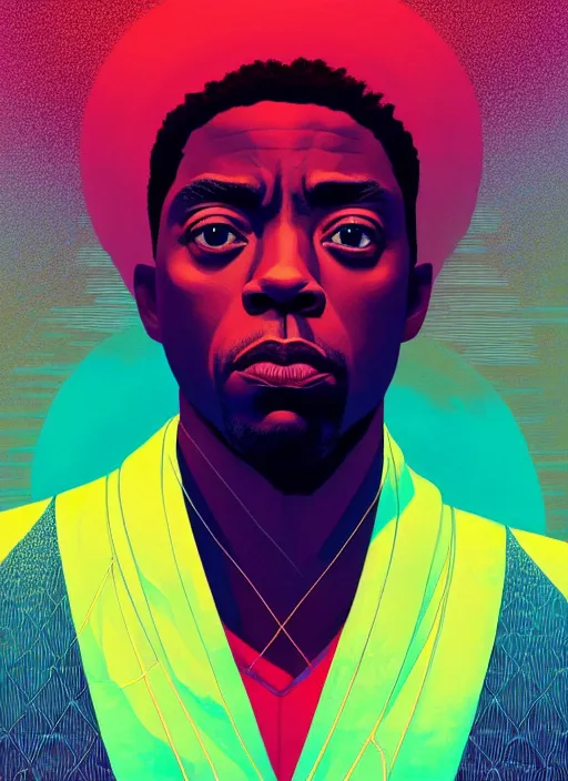 symmetry!! stunning portrait of chadwick boseman with | Stable ...