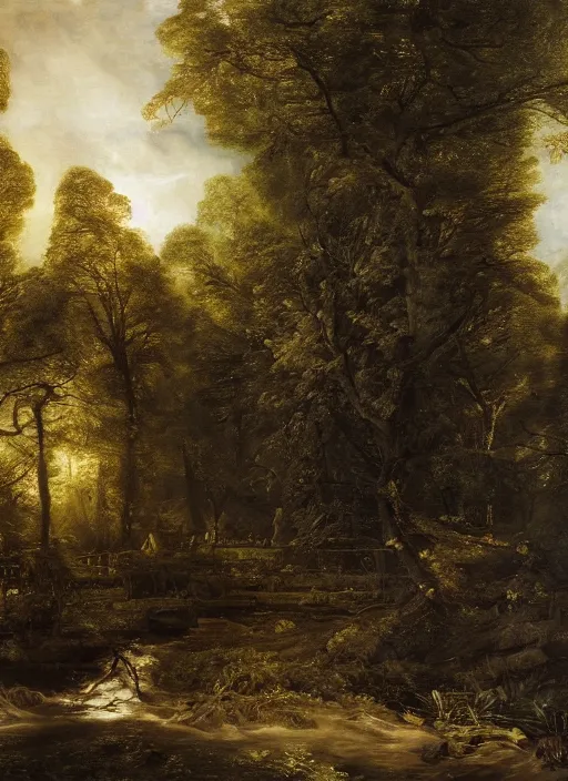 Image similar to Beautiful black cannery , Looks like Scarlett Johansson, In the woods, Dramatic, Edge, Good, Infused, Backlight, De-Noise, VFX, insanely detailed and intricate, hypermaximalist, facial ,elegant, ornate, hyper realistic, super detailed, by Anthony Van Dyck, by Ivan Shishkin, by John Constable