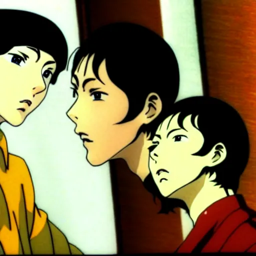 Prompt: a man enters the dream world of another man, by satoshi kon, surreal, serene