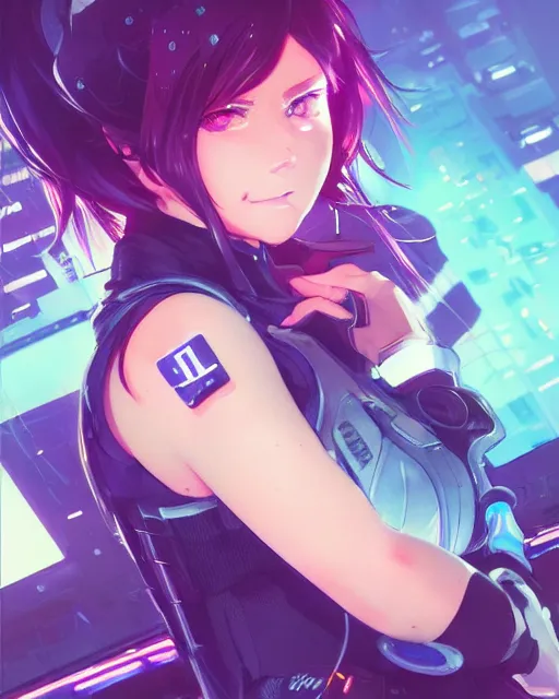 Prompt: anime key visual of a cat girl police officer, neon, cyberpunk, futuristic, stunning, highly detailed, digital painting, artstation, smooth, soft focus, illustration, art by artgerm and greg rutkowski and alphonse mucha