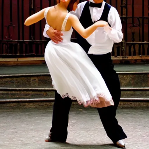 Prompt: argentinian dancing tango, realistic,