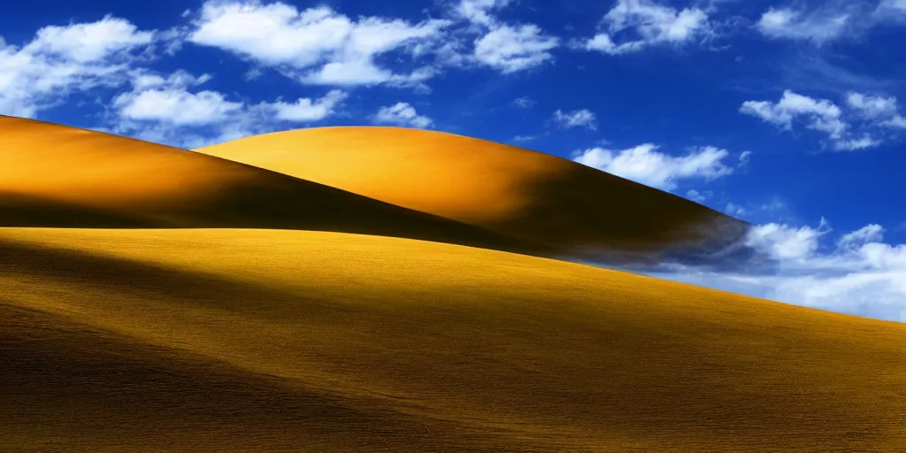 Image similar to the windows xp wallpaper but it's now a desert