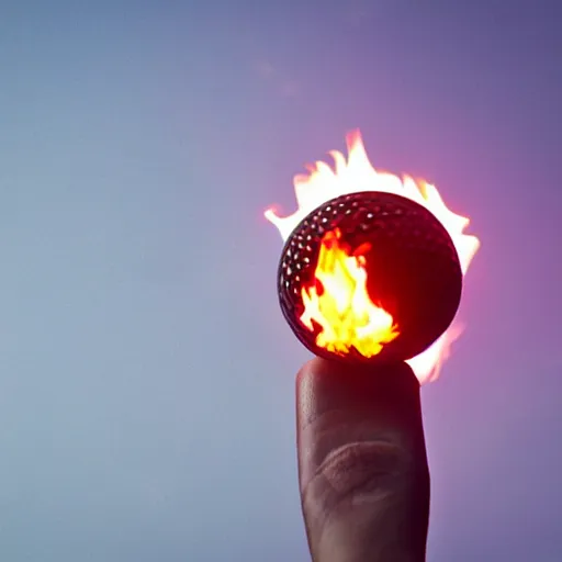 Image similar to golf ball on fire