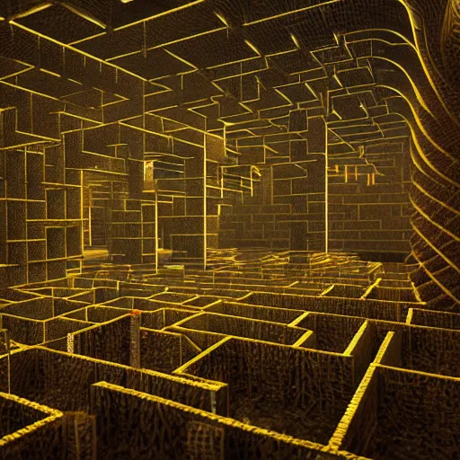 Image similar to the grand entrance to the endless maze, art by kotaro chiba, volumetric lighting, high contrast