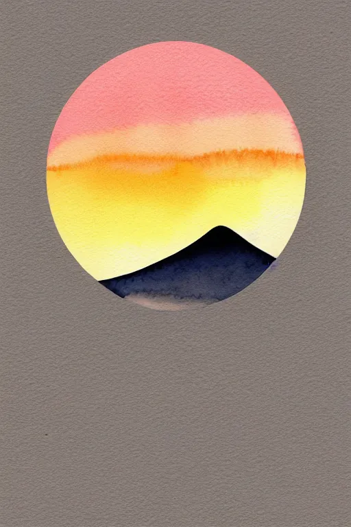 Prompt: minimalist watercolor art of tokio sunrise, illustration, vector art