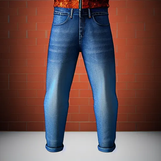 Prompt: a jacket jeans product concept, japanese street style, 3 d art, unreal engine 5, high render, high detail, octane render, studio photo, 3 d mockup