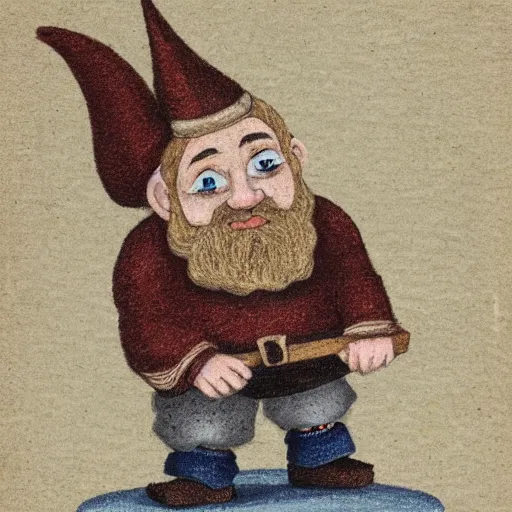 Image similar to Portrait of a gnome called Eldon, who is a young wizard that studied at the School of Abjuration.