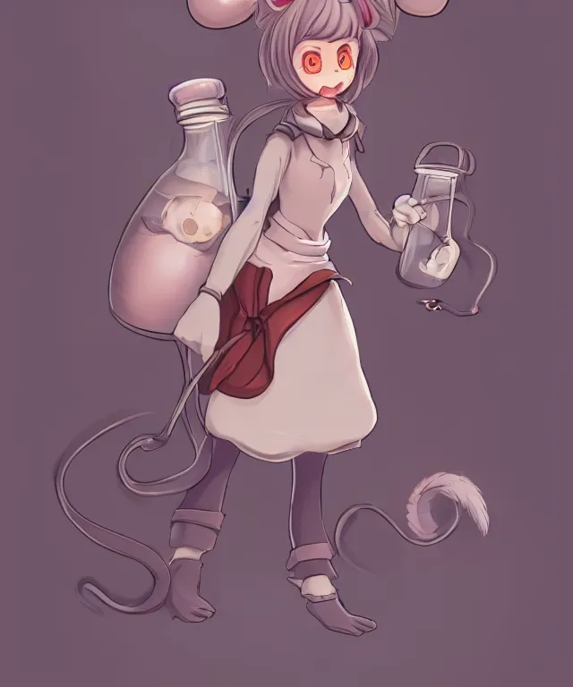 Image similar to the selfless female anthropomorphic mouse midwife. her wardrobe is complicated in the style of slice of life anime in the style of anti - art trending on artstation deviantart pinterest photorealistic hd 8 k highlights and shadow detailed high resolution