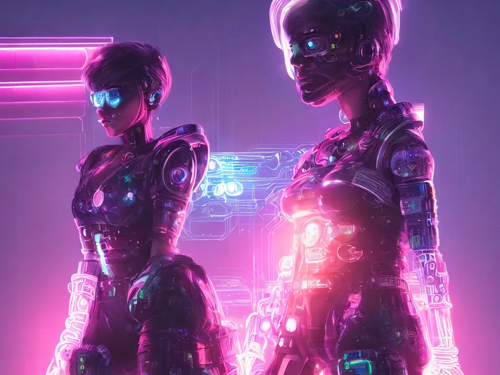 Prompt: portrait futuristic female cyber warrior, on cyberpunk neon light tokyo rooftop, ssci - fi and fantasy, intricate and very beautiful, highly detailed and digital painting, concept art, smooth, illustration, art by rossdraws and taekwon kim / a - rang, luxearte and liya nikorov and rongzhen luo