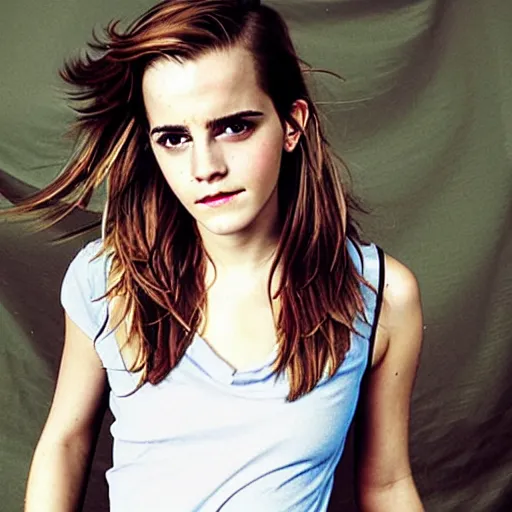 Prompt: a full-body portrait of emma watson as nami